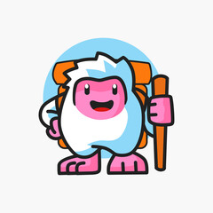 Cute Big Foot Mountain Climber