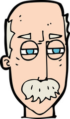 cartoon annoyed old man