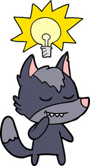 friendly cartoon wolf