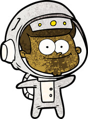 happy astronaut cartoon