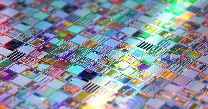 Silicon semiconductor wafer close-up. In electronics, a wafer also called a slice or substrate is a thin slice of semiconductor, a crystalline silicon, used for the fabrication of integrated circuits