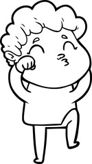 cartoon man pouting