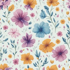 Floral Bliss - Digital Pattern Design - AI Genarated