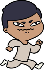 cartoon angry man