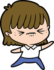 annoyed cartoon girl