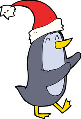 cartoon christmas penguin
