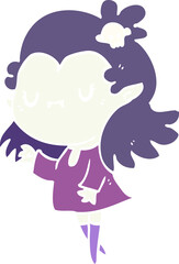 flat color style cartoon vampire