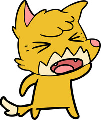angry cartoon fox