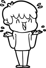 cartoon laughing boy