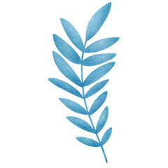 Hand drawn tropical leaf modern illustration. Trendy gradient textured drawing.