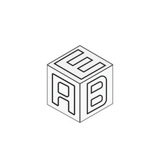 These designs are cube letter logo design 