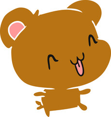 cartoon illustration kawaii cute happy bear