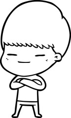 cartoon smug boy