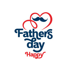 Happy Father's Day to all our fathers. Father's Day poster or flyer template on blue background. Happy International Father's Day. Billboard, Poster, Social Media, Greeting Card template.