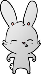 curious bunny cartoon