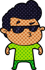 cartoon cool guy