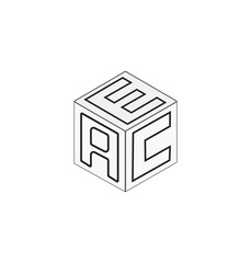 These designs are cube letter logo design 