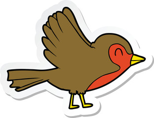 sticker of a Cartoon Robin