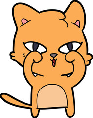 cartoon cat rubbing eyes