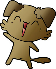 happy little dog cartoon