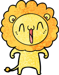 happy cartoon lion