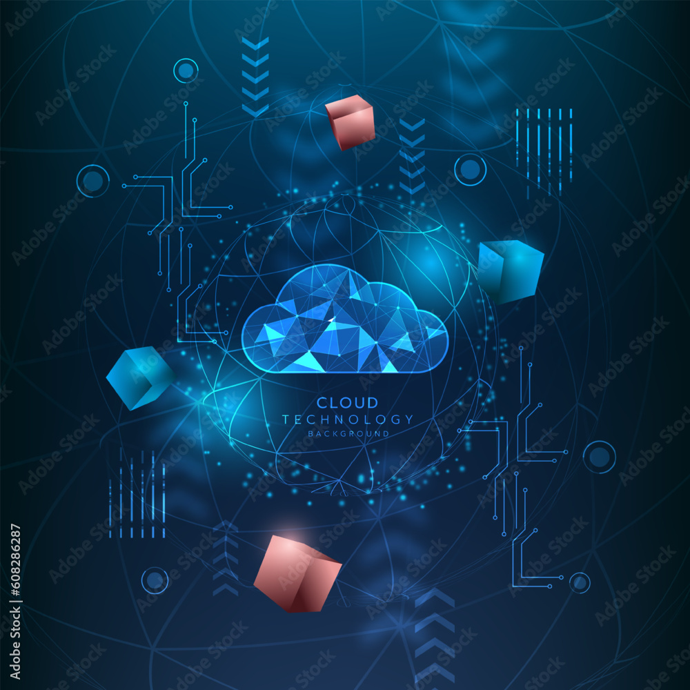 Poster hi-tech digital technology futuristic circuit digital.abstract futuristic design. artificial intelli