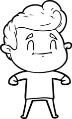 happy cartoon man