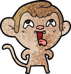 crazy cartoon monkey
