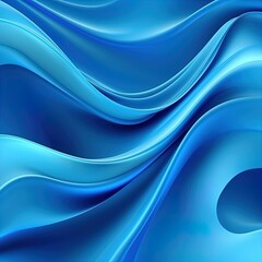 Fototapeta premium 3d render, abstract minimal neon background with glowing wavy line. Blue futuristic wallpaper. Generative AI