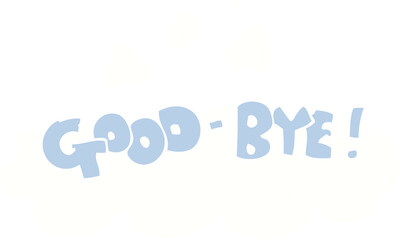 flat color illustration of good-bye symbol