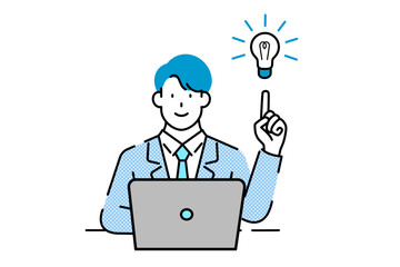 Businessman proposing a new idea