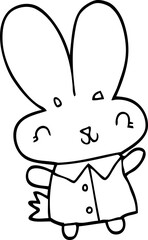cute cartoon tiny rabbit