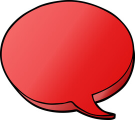 cartoon doodle red speech bubble