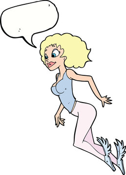 recommend clip art: cartoon flying woman with speech bubble