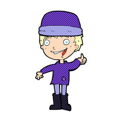 cartoon man wearing a hat