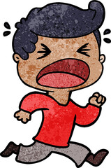 Naklejka premium cartoon shouting man