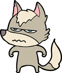 cartoon annoyed wolf