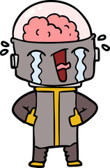 cartoon crying robot