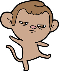 cartoon annoyed monkey