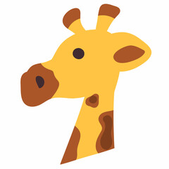Giraffe head drawing cartoon design