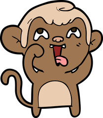 crazy cartoon monkey