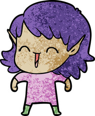 cartoon elf girl
