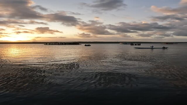 Sunset at Praia do Jacare Paraiba Brazil	