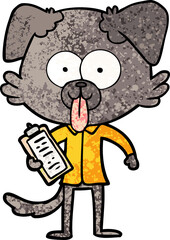 cartoon dog with tongue sticking out