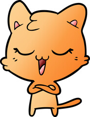 happy cartoon cat