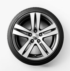 Car wheel in white background