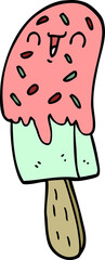 cartoon ice lolly