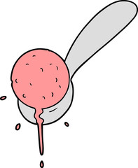 cartoon ice cream scoop