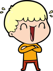 laughing cartoon man