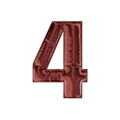 Number With Font 3D Render